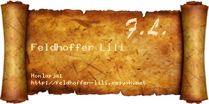 Feldhoffer Lili névjegykártya